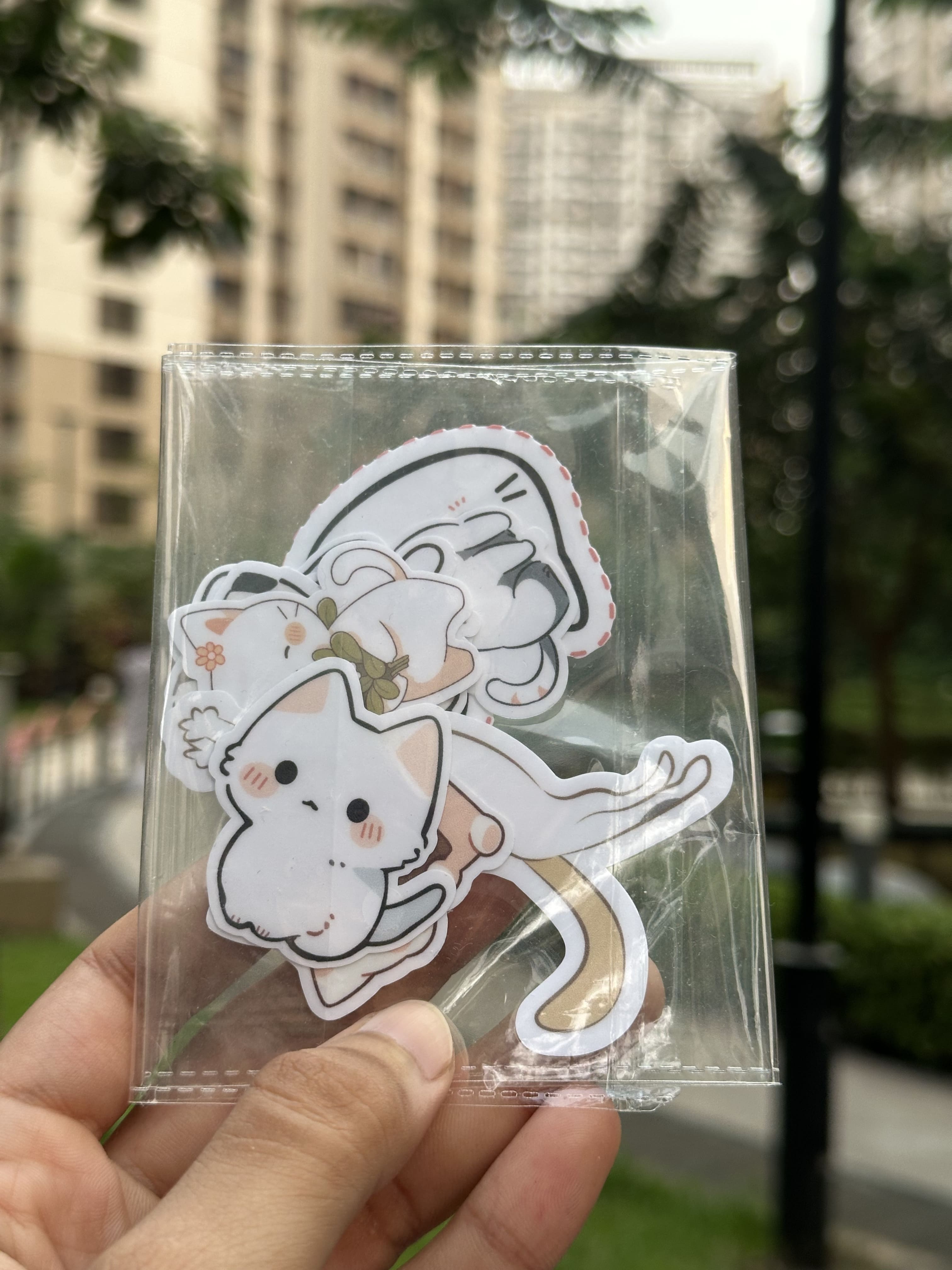 White Whisker Stickers Pack [10 Stickers]