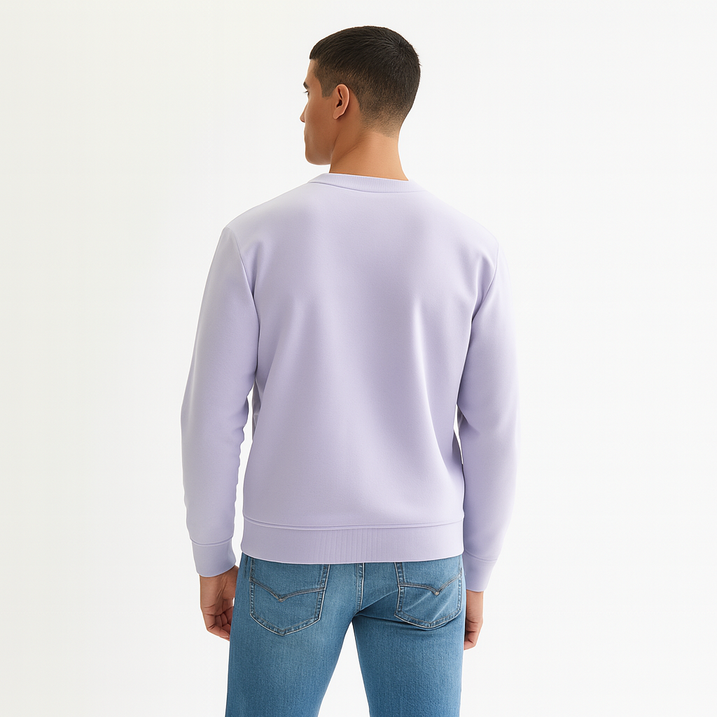 Men Sweatshirt Pure Cotton - LAVENDER