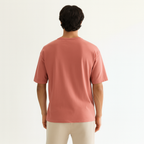 Men Oversized T-shirt Pure Cotton - CORAL