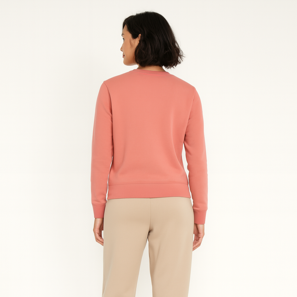 Women Sweatshirt Pure Cotton - CORAL