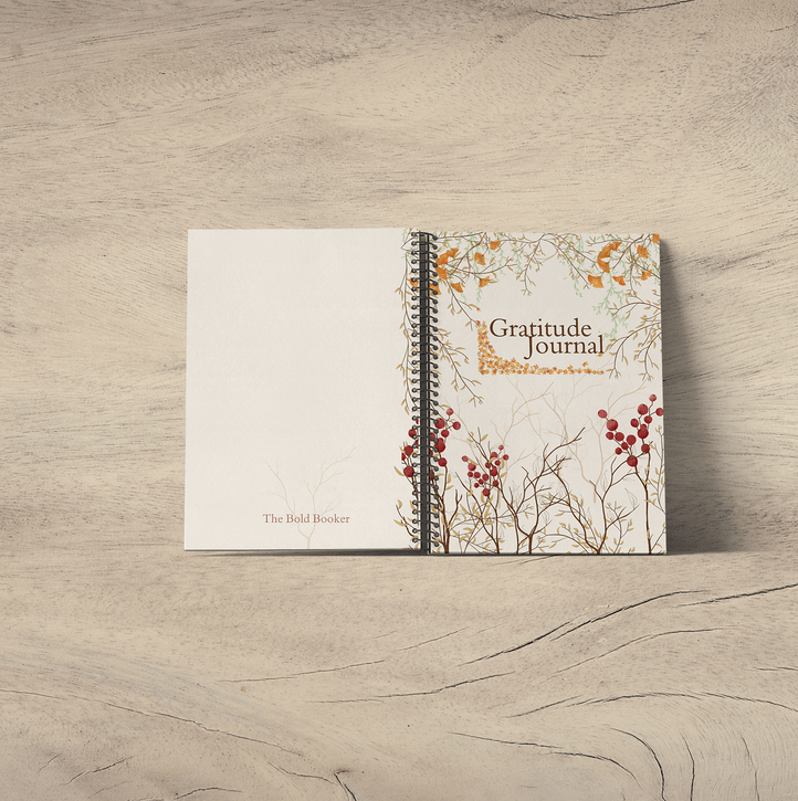 Autumn Leaves Gratitude Spiral Journal, A5 UNRULED