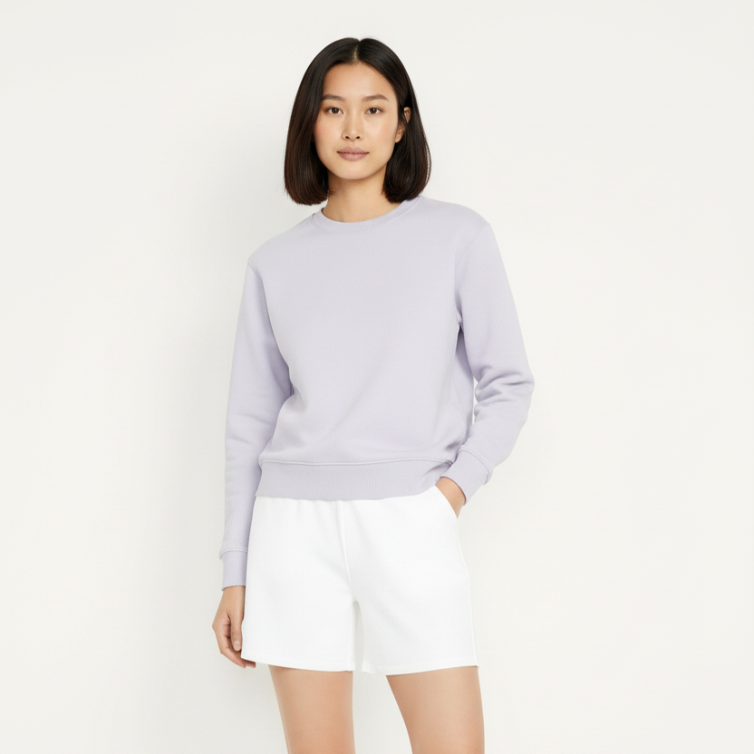 Women Sweatshirt Pure Cotton - LAVENDER