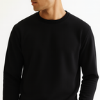 Men Sweatshirt Pure Cotton - BLACK