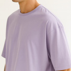 Men Oversized T-shirt Pure Cotton - LAVENDER