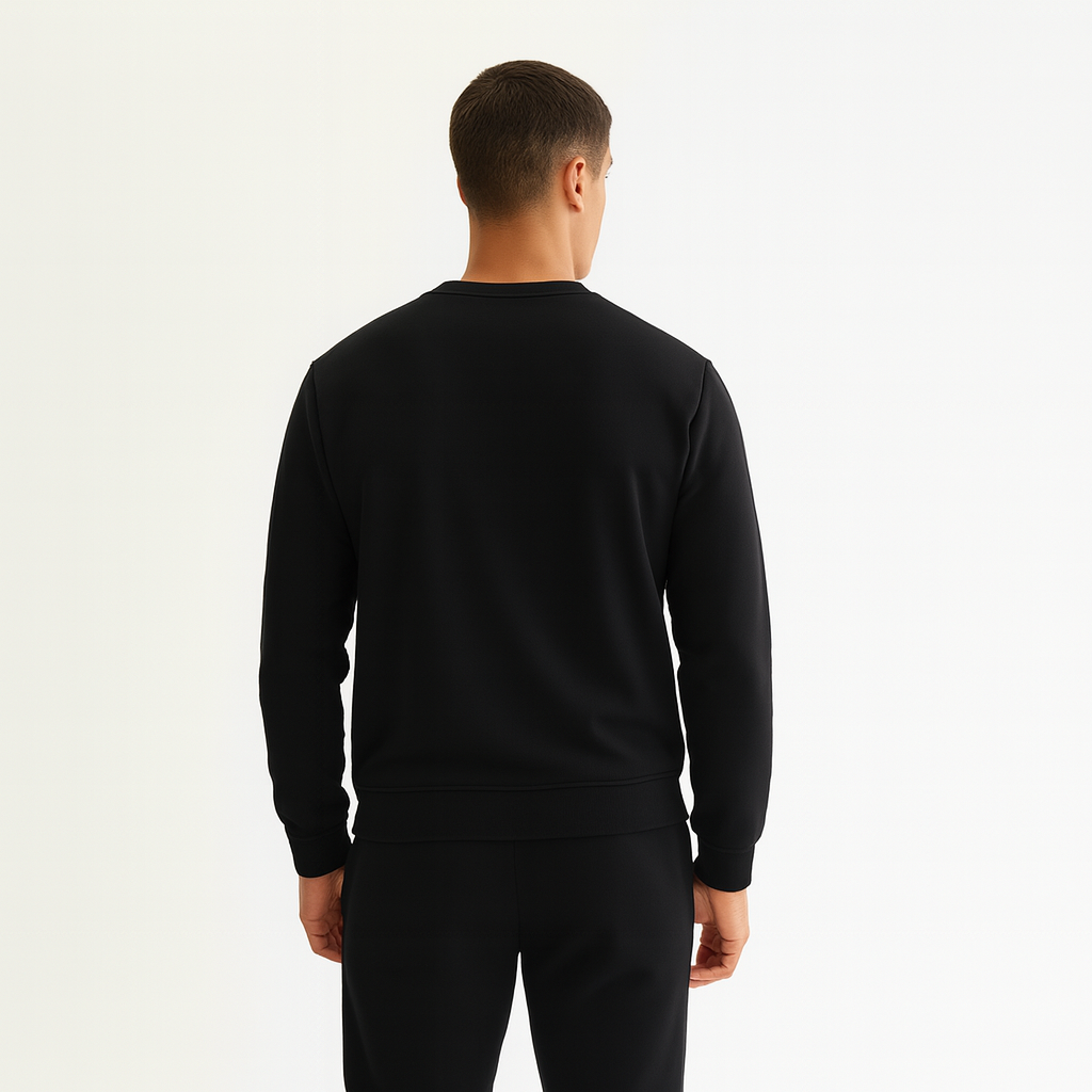 Men Sweatshirt Pure Cotton - BLACK