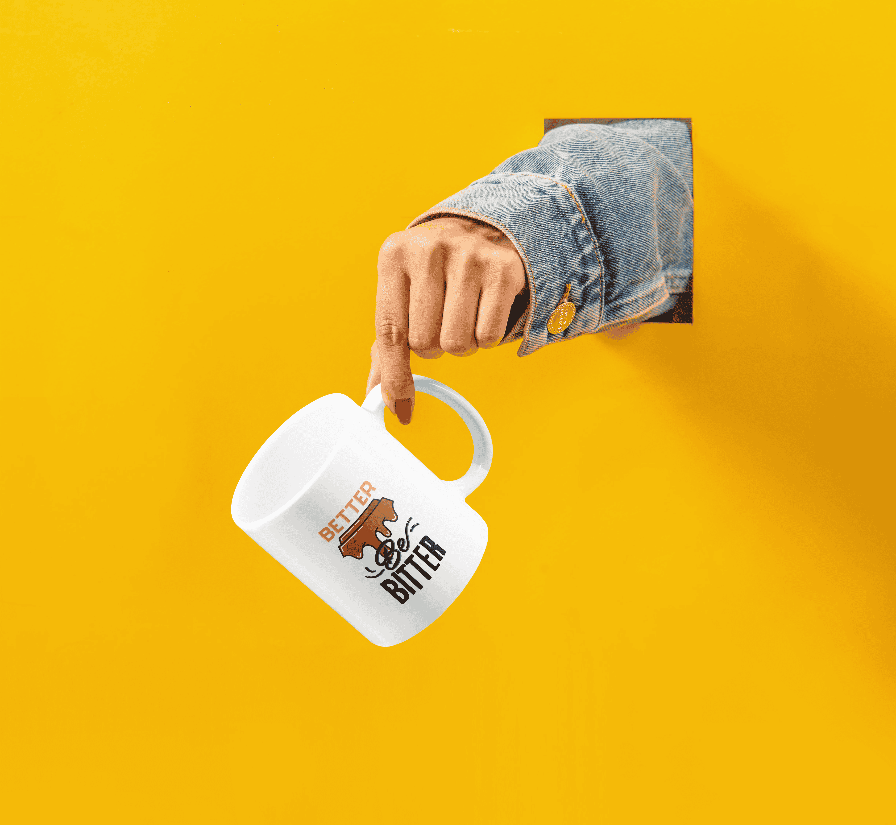 Better Be Bitter White Coffee Mug