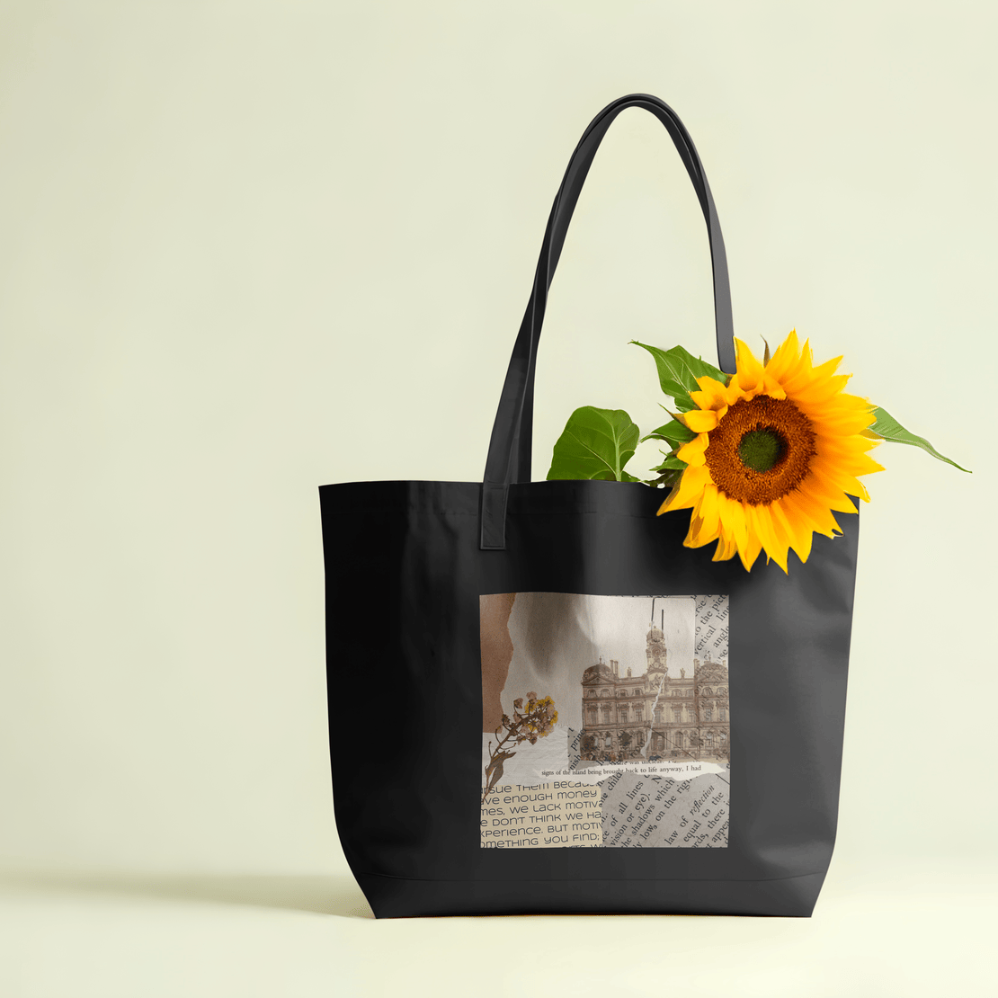 Light Academia Aesthetic Large Tote Bag 100% Cotton