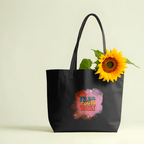 Free Your Energy Large Tote Bag 100% Cotton with Zipper