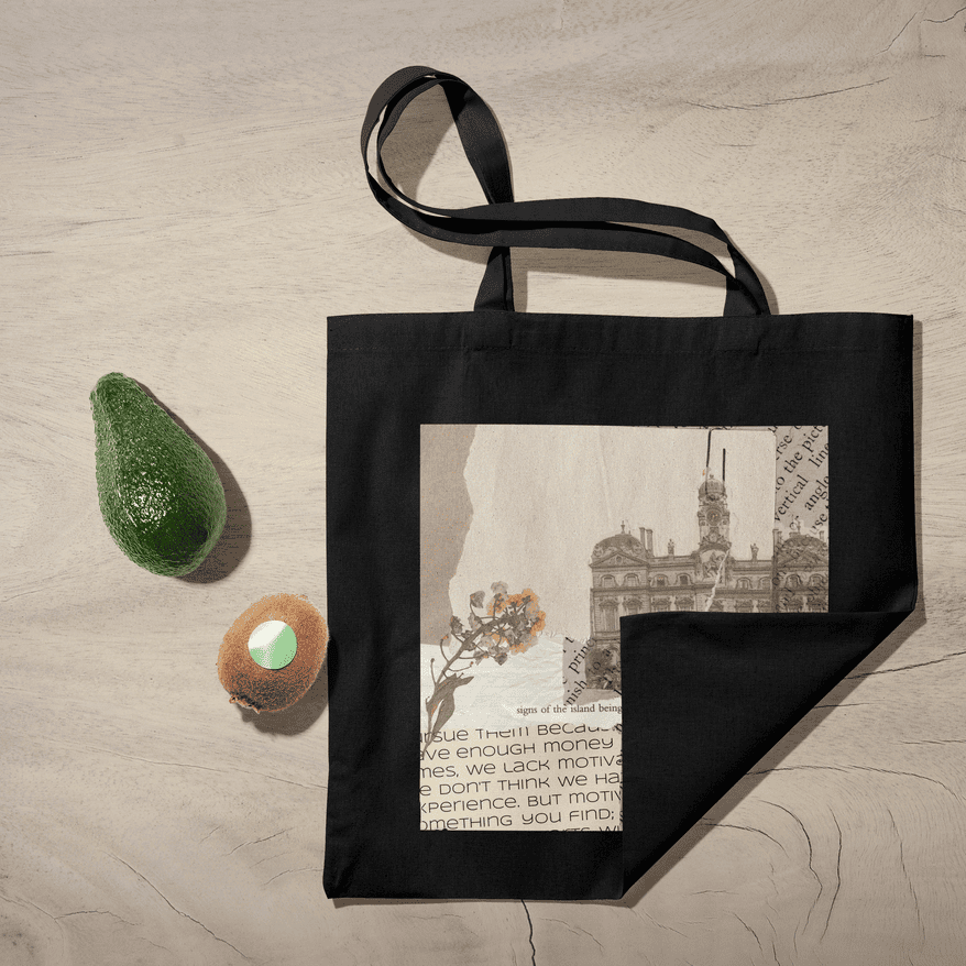 Light Academia Aesthetic Tote Bag 100% Cotton with Zipper