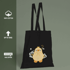 Kawai Duck Tote Bag 100% Cotton with Zipper