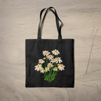Blooming Flowers Tote Bag 100% Cotton with Zipper