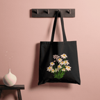 Blooming Flowers Tote Bag 100% Cotton with Zipper