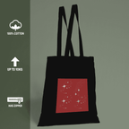 Red Whimsical Aesthetic Tote Bag 100% Cotton with Zipper
