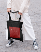 Red Whimsical Aesthetic Tote Bag 100% Cotton with Zipper