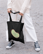 Love Always Pastel Black Tote Bag 100% Cotton with Zipper