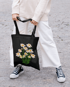 Blooming Flowers Tote Bag 100% Cotton with Zipper