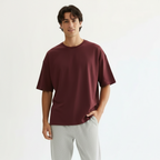 Men Oversized T-shirt Pure Cotton - MAROON