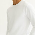 Men Sweatshirt Pure Cotton - WHITE