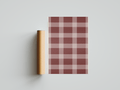 Maroon Checkered Aesthetic Print Poster