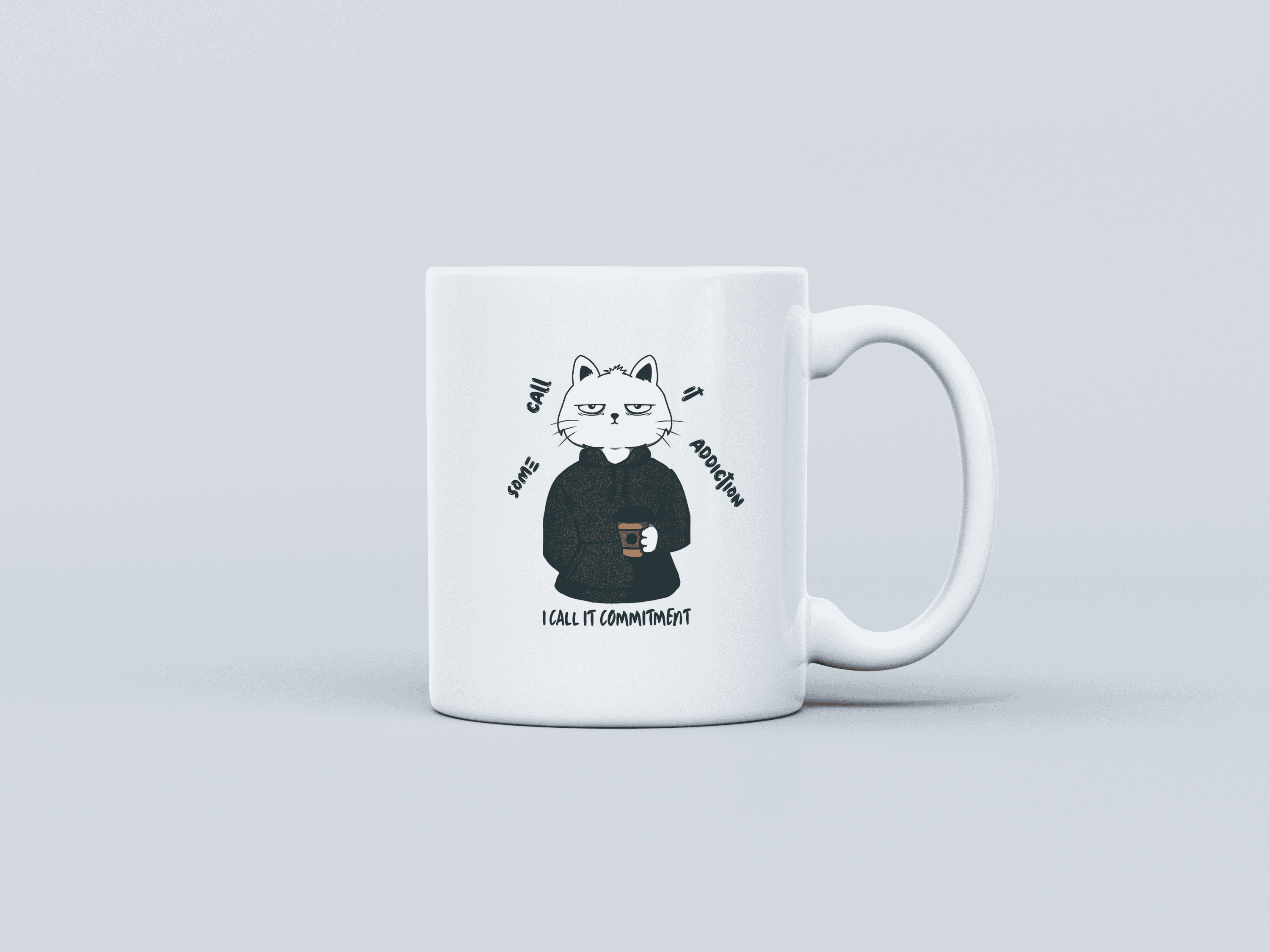 Caffeine Addicted White Coffee Mug