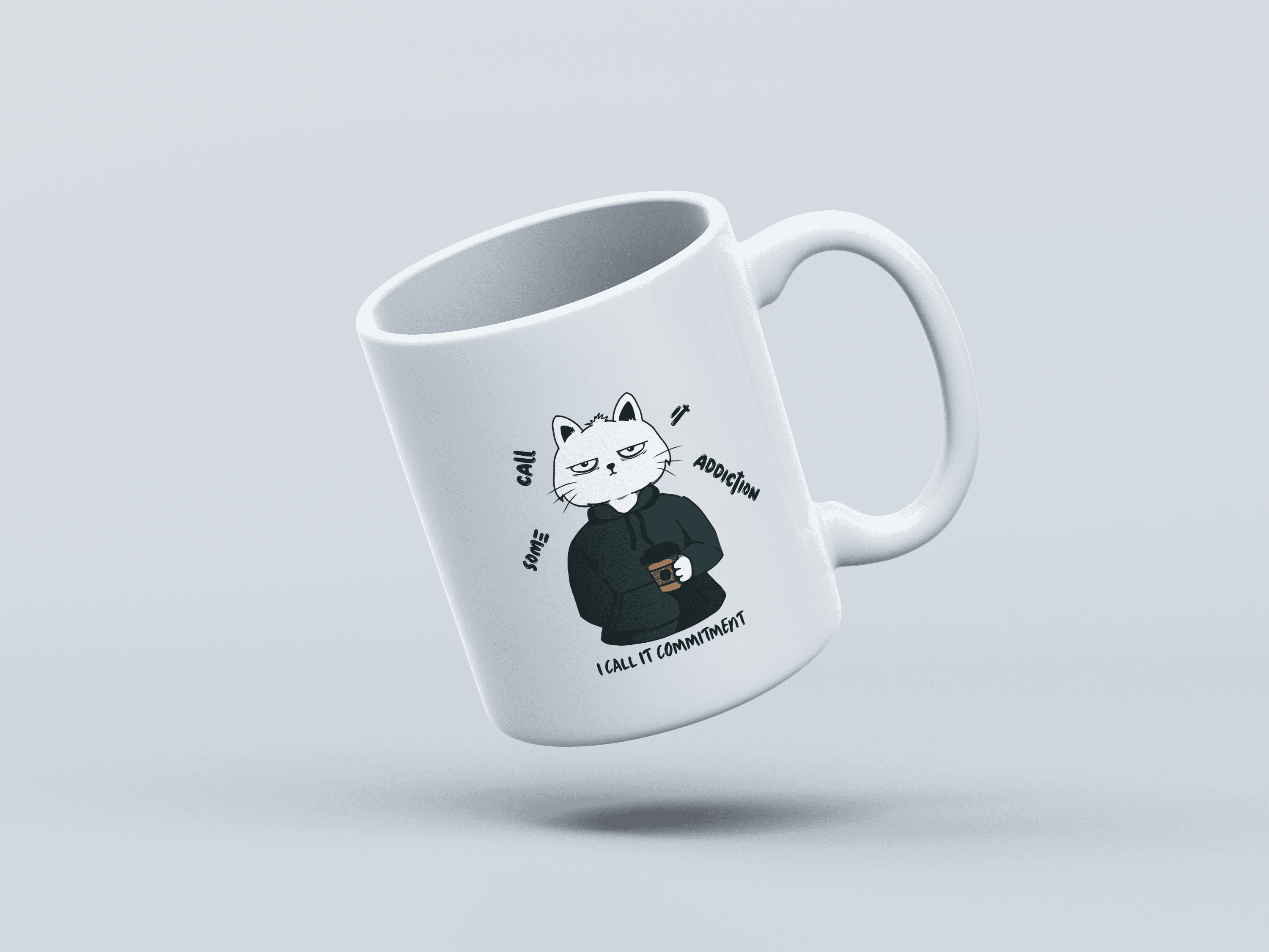 Caffeine Addicted White Coffee Mug