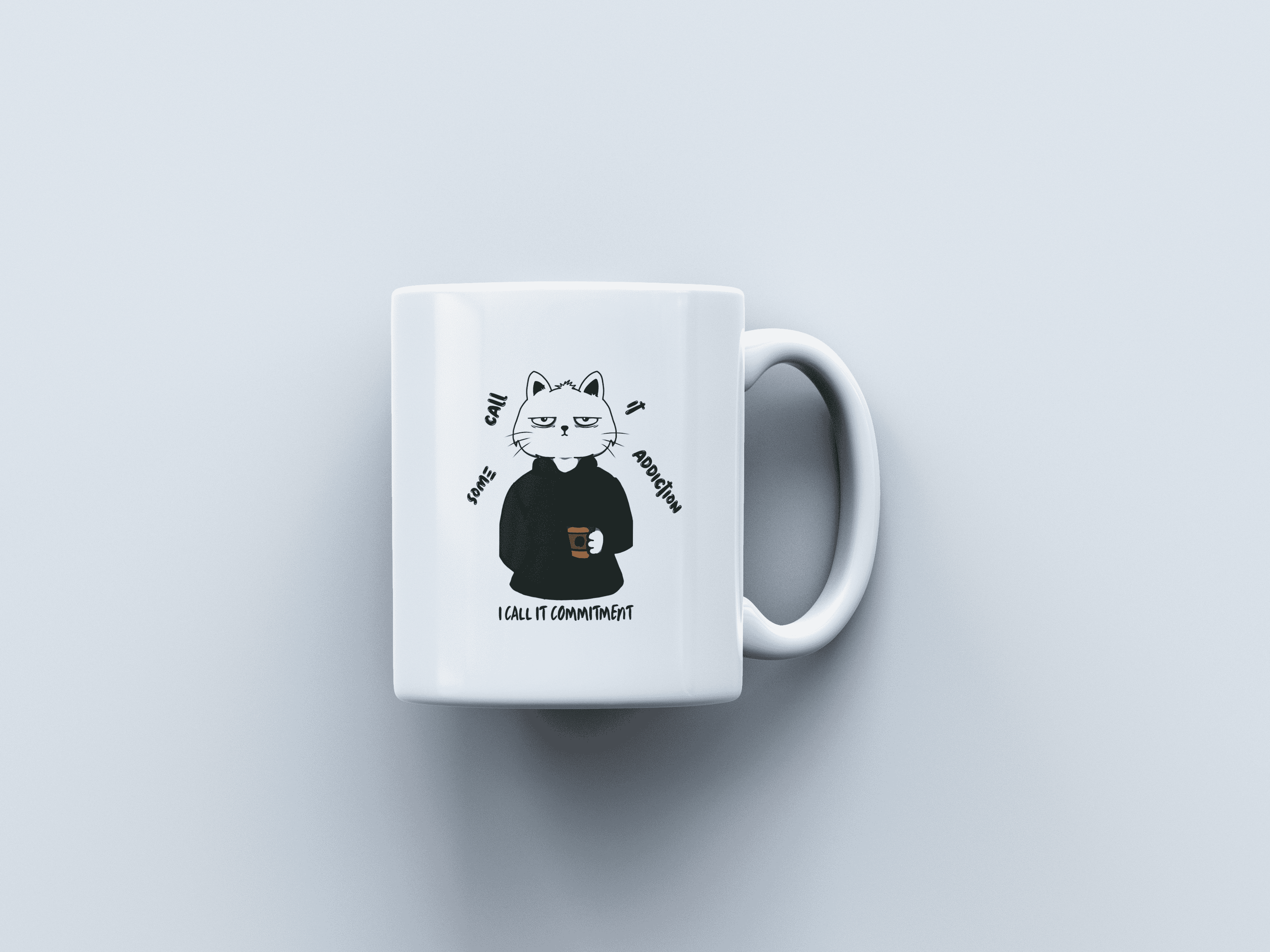 Caffeine Addicted White Coffee Mug