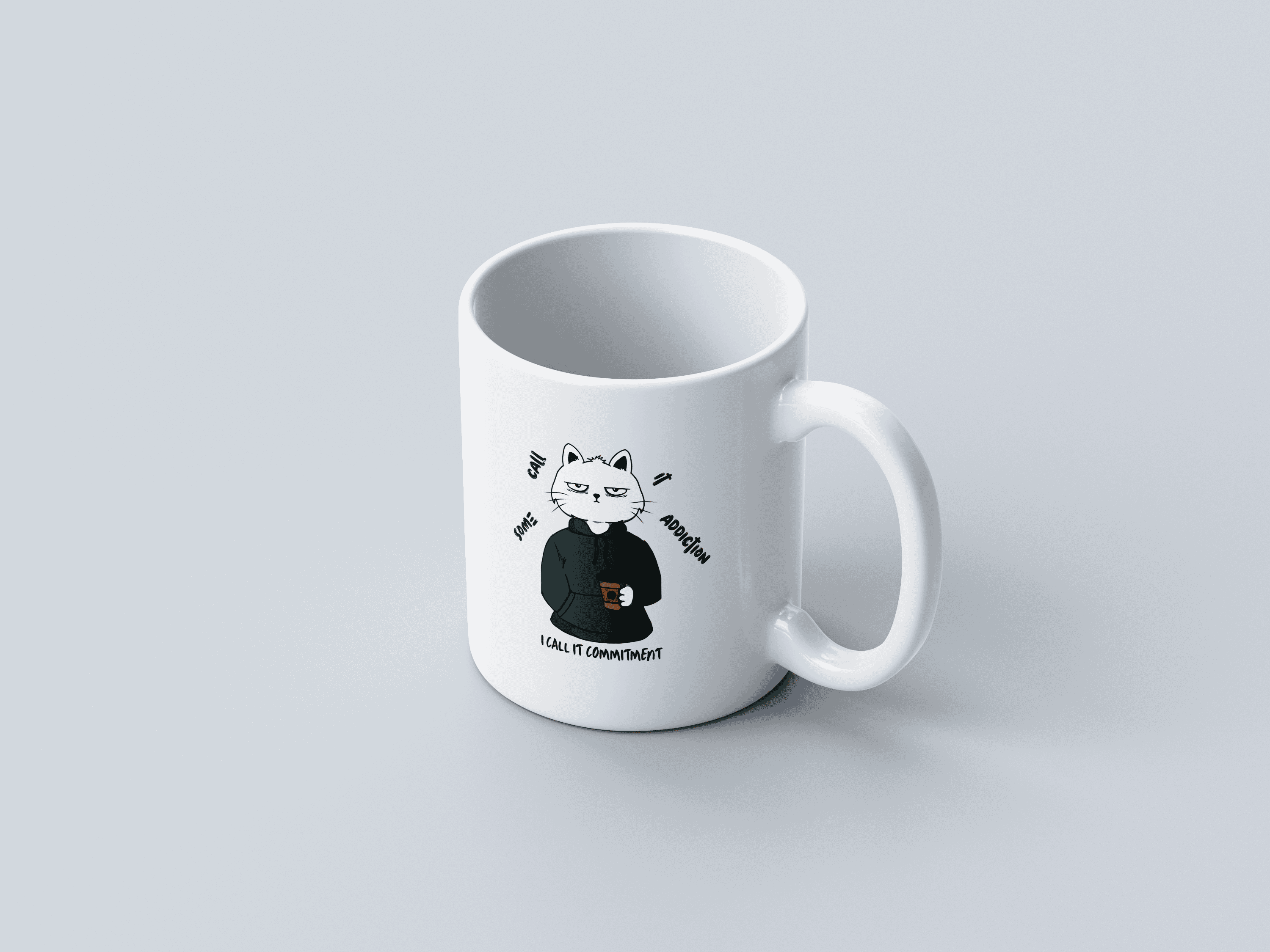 Caffeine Addicted White Coffee Mug