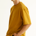 Men Oversized T-shirt Pure Cotton - MUSTARD