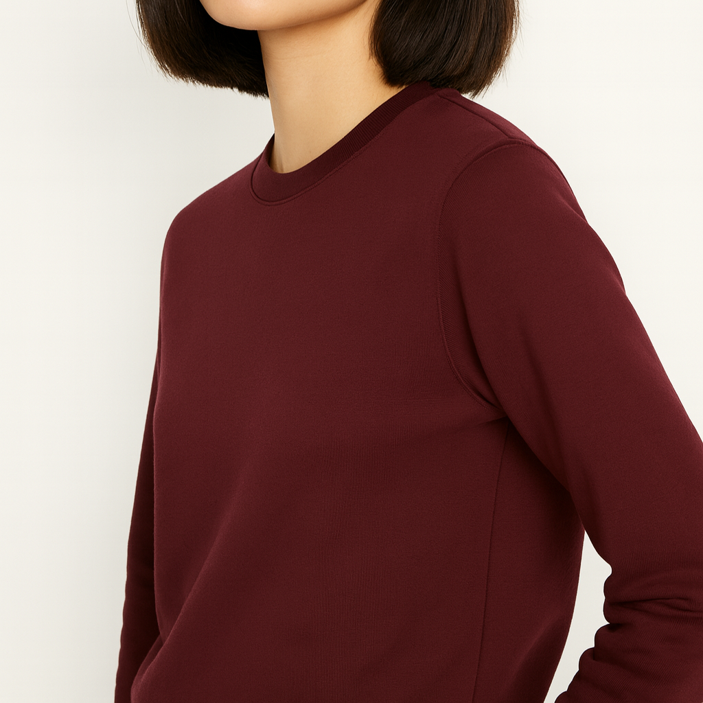Women Sweatshirt Pure Cotton - MAROON