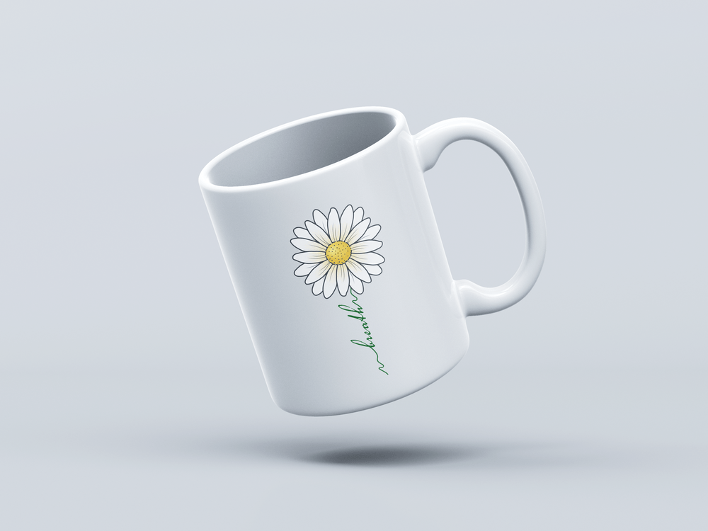 Diasy White Coffee Mug