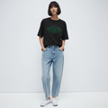 Easily Distracted Women Oversized T-shirt Pure Cotton - BLACK