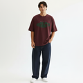 Easily Distracted Men Oversized T-shirt Pure Cotton - MAROON
