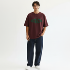 Easily Distracted Men Oversized T-shirt Pure Cotton - MAROON