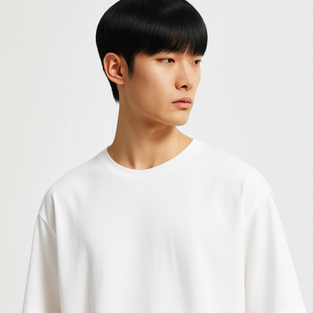 Men Oversized T-shirt Pure Cotton - WHITE