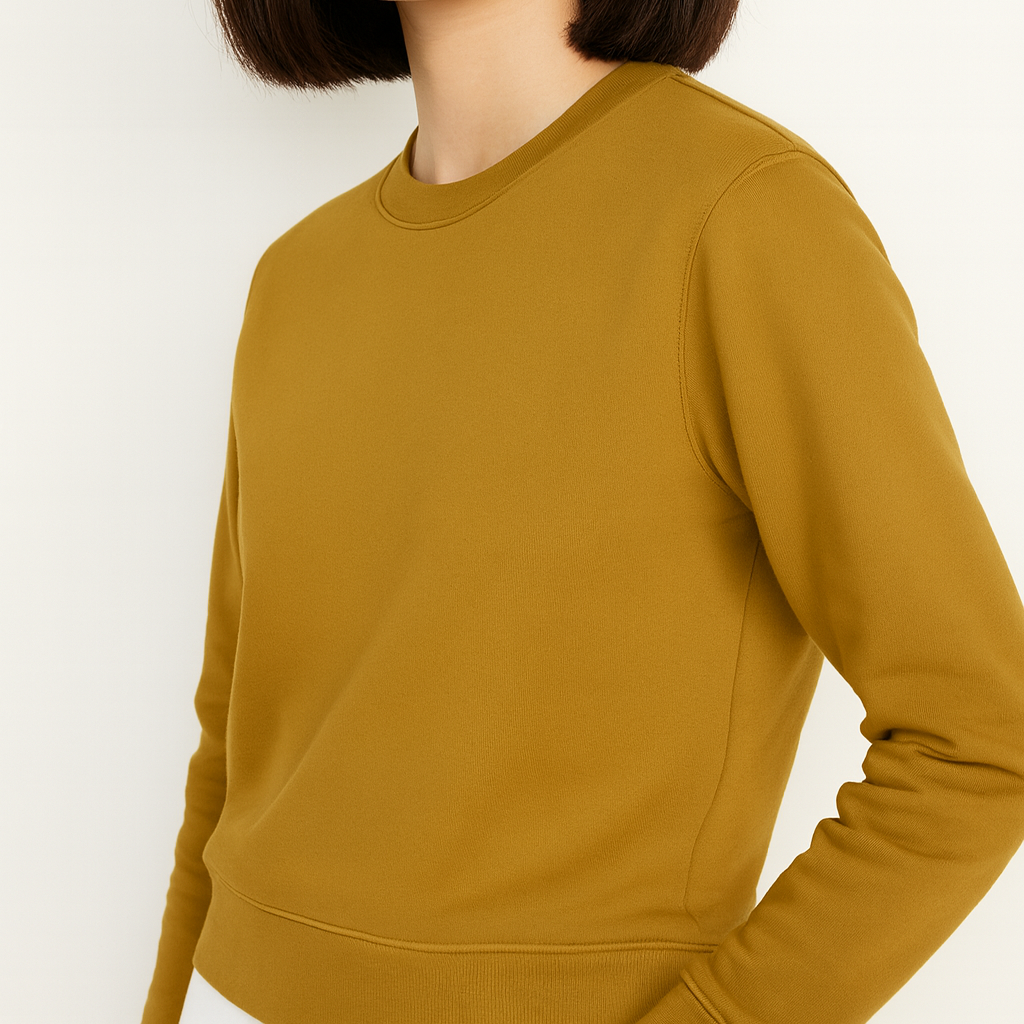 Women Sweatshirt Pure Cotton - MUSTARD