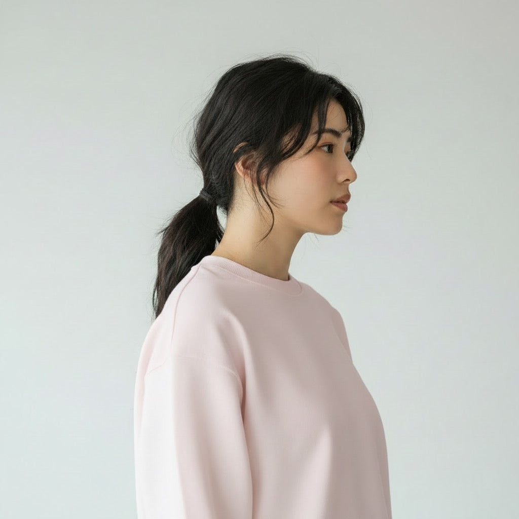 Women Loose Fit Sweatshirt Pure Cotton - PINK