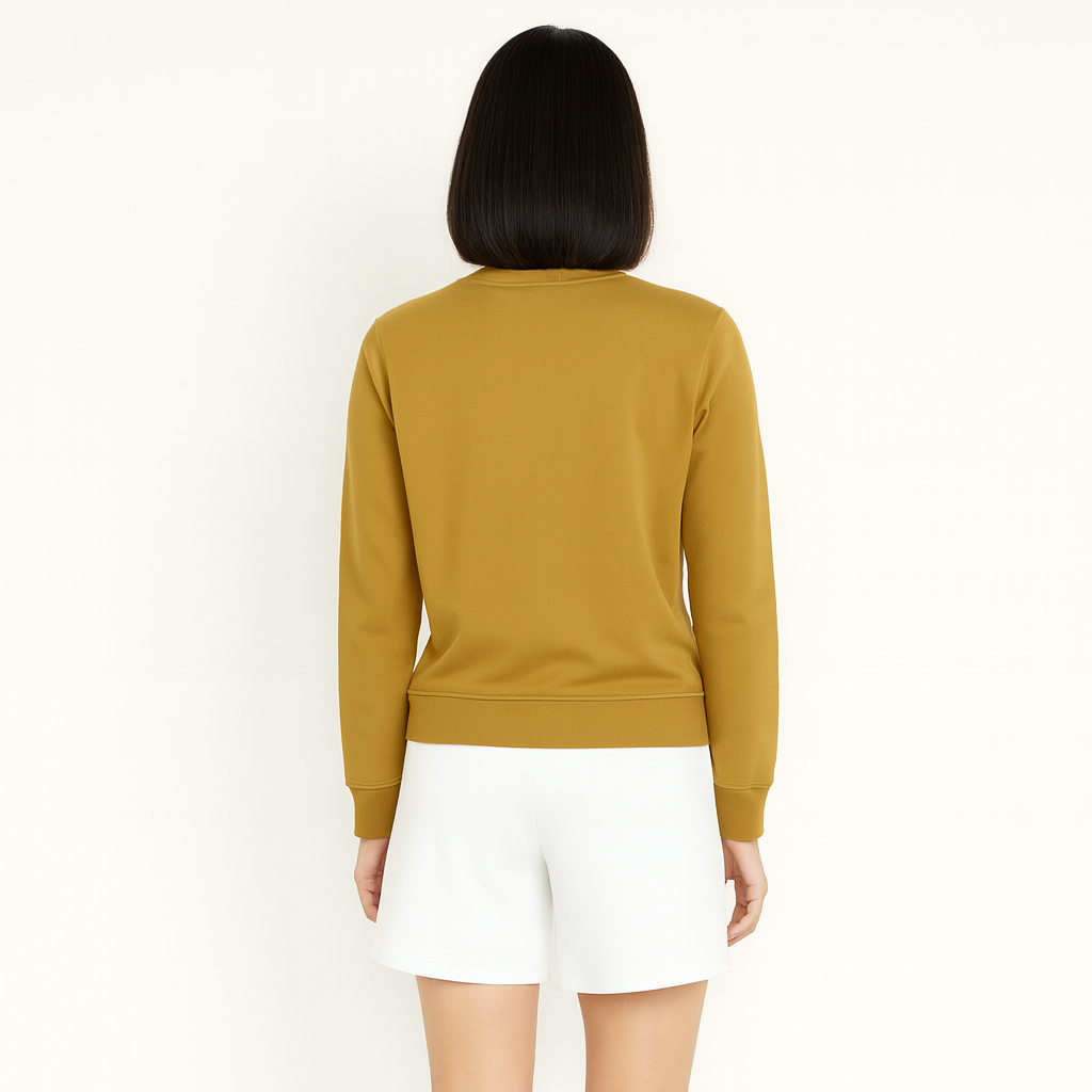 Women Sweatshirt Pure Cotton - MUSTARD