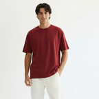 Men Oversized T-shirt Pure Cotton - RED