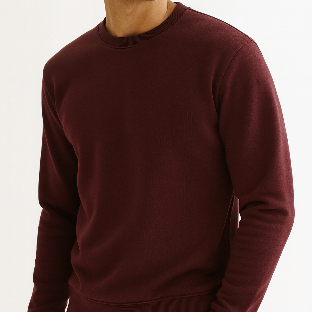 Men Sweatshirt Pure Cotton - MAROON