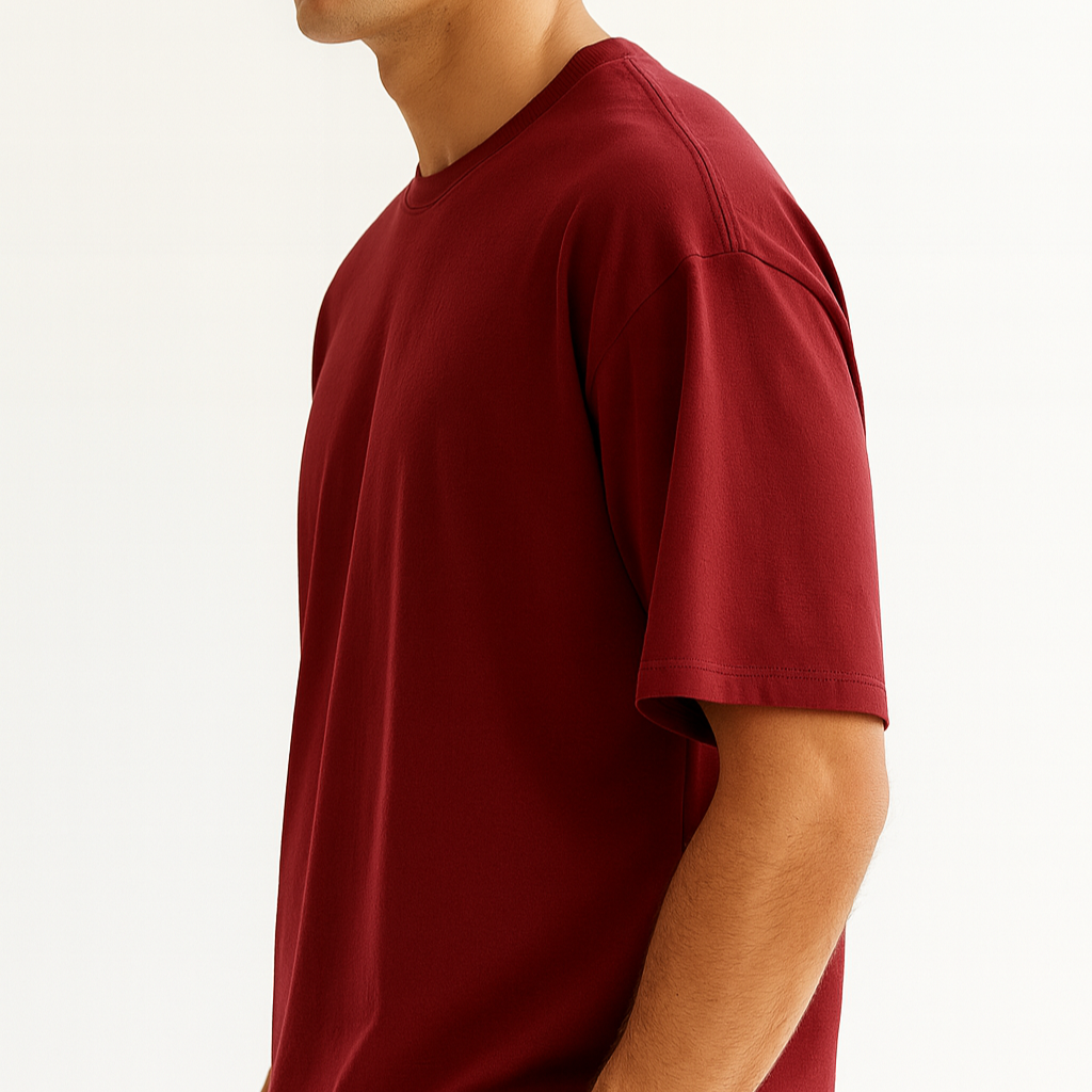 Men Oversized T-shirt Pure Cotton - RED