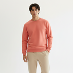 Men Sweatshirt Pure Cotton - CORAL