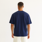 Men Oversized T-shirt Pure Cotton - BLUE