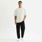 Men Oversized T-shirt Pure Cotton - OFF WHITE