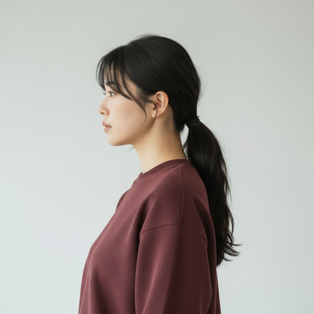 Women Loose Fit Sweatshirt Pure Cotton - MAROON