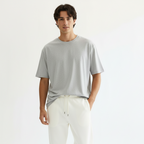 Men Oversized T-shirt Pure Cotton - GREY