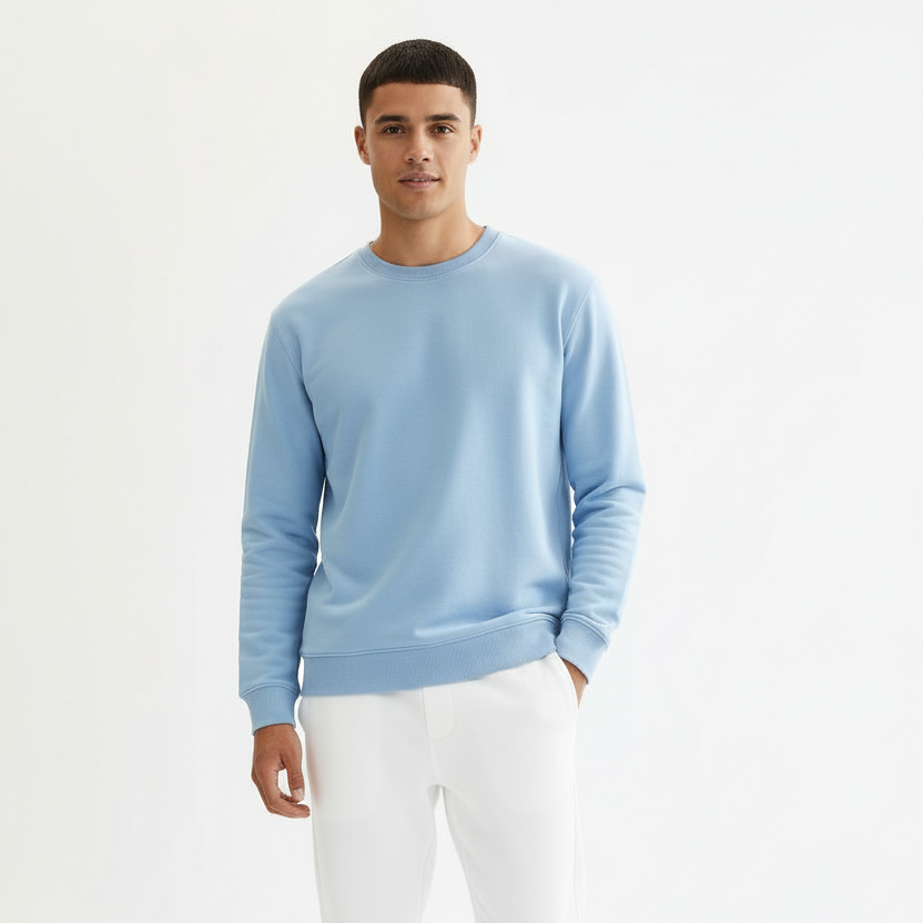Men Sweatshirt Pure Cotton - BLUE
