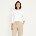 Women Sweatshirt Pure Cotton - WHITE