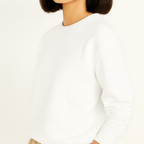 Women Sweatshirt Pure Cotton - WHITE