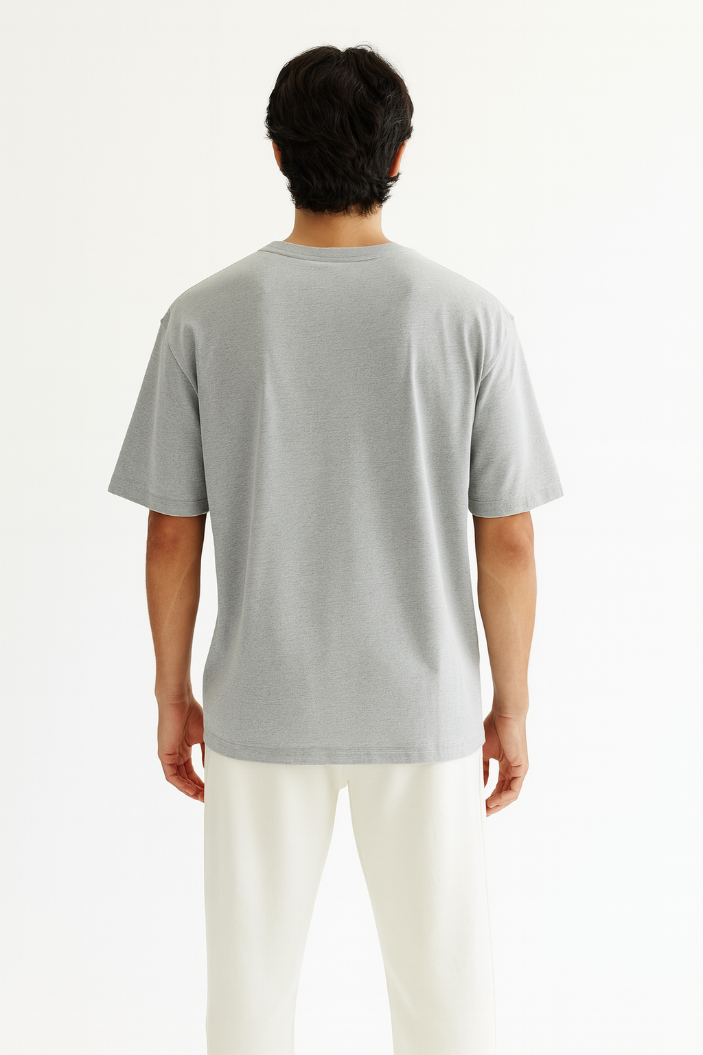 Men Oversized T-shirt Pure Cotton - GREY