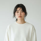 Women Loose Fit Sweatshirt Pure Cotton - WHITE